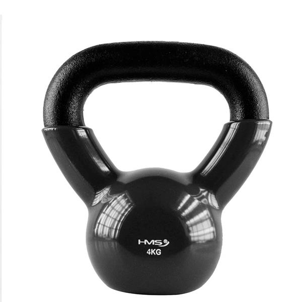 Kettlebell pokryt vinylem HMS KNV04 4 kg, ern