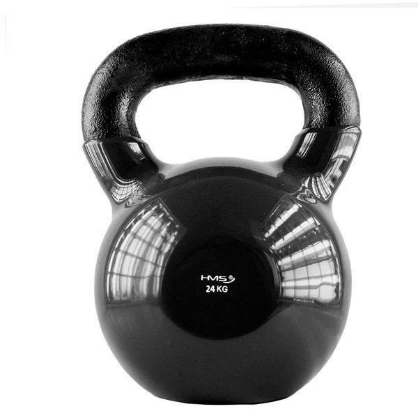 Kettlebell pokrytý vinylom HMS KNV24 24 kg, čierny