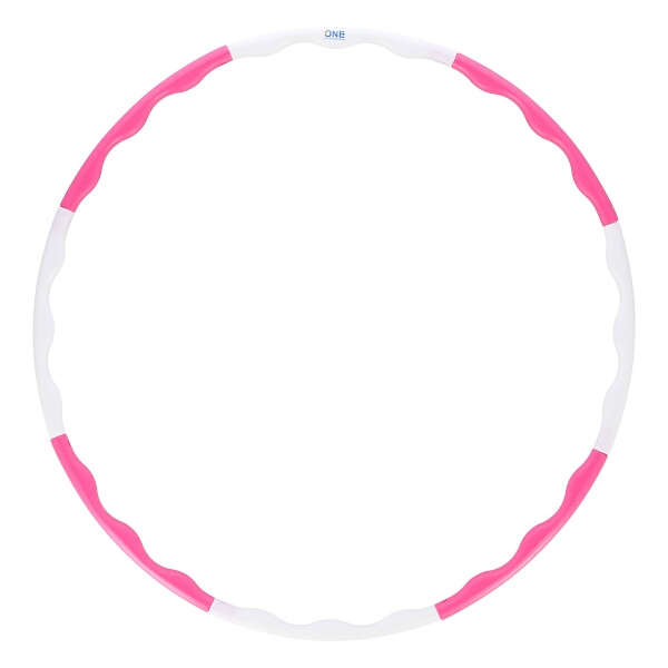 Hula-hop obruč ONE Fitness HHP090 ružovo-biela 90 cm
