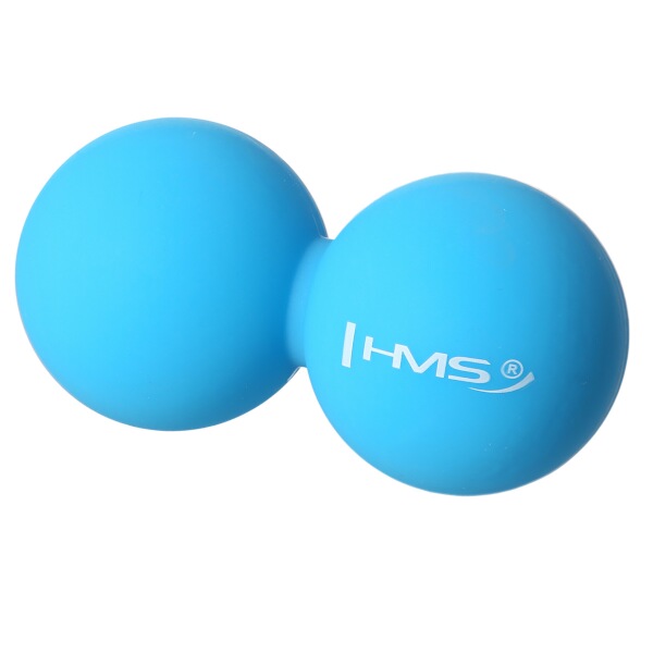 Dvojitý masážní míč HMS BLC02 modrý - Lacrosse Ball