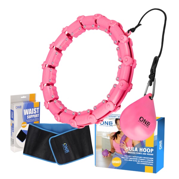 Sada masn hula hoop ONE Fitness OHA02 se zvam a zethlujcho psu BR160 rov