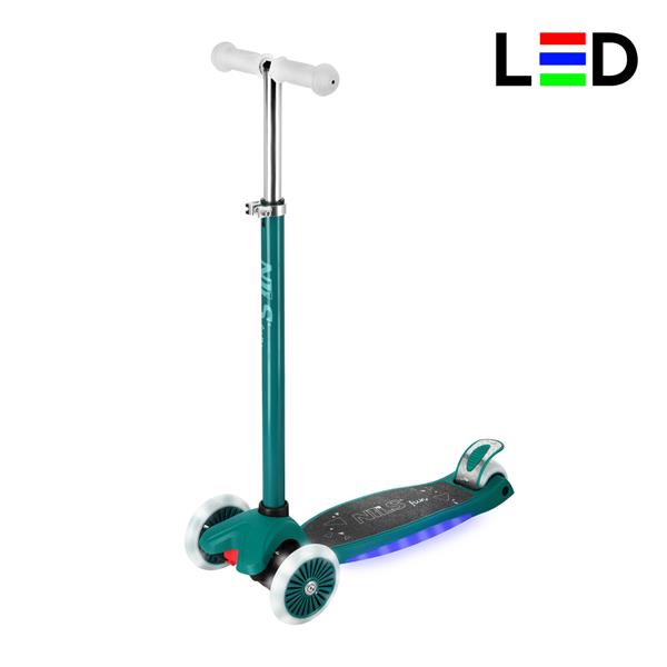Dtsk tkolov kolobka NILS Fun HLB1310 s LED zelen
