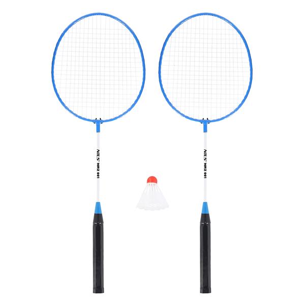 Sada 2 badmintonovch raket a nylonov letky NILS NRZ001 modr