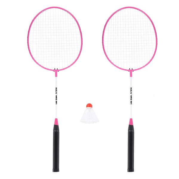 Sada 2 badmintonovch raket a nylonov letky NILS NRZ001 rov