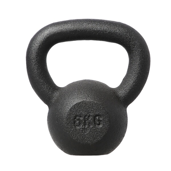 Litinov kettlebell HMS KZG06 6 kg, ern