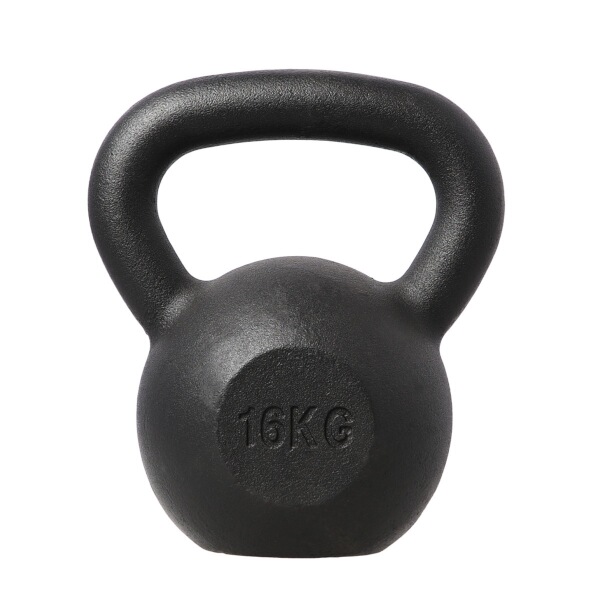 Litinov kettlebell HMS KZG16 16 kg, ern