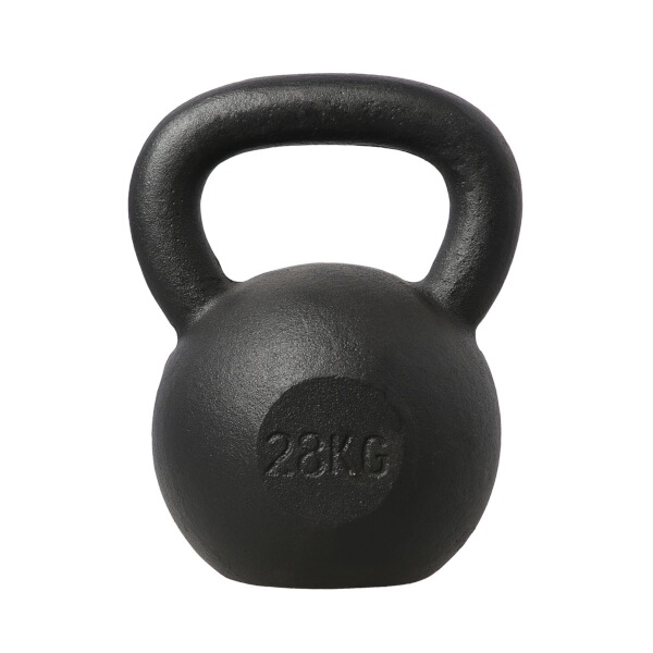 Litinov kettlebell HMS KZG28 28 kg, ern